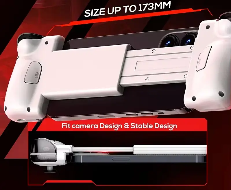 Джойстик для телефону Memo S2 шириною до 173 мм ігровий контролер тригер з макросом White (18532) - фото 3