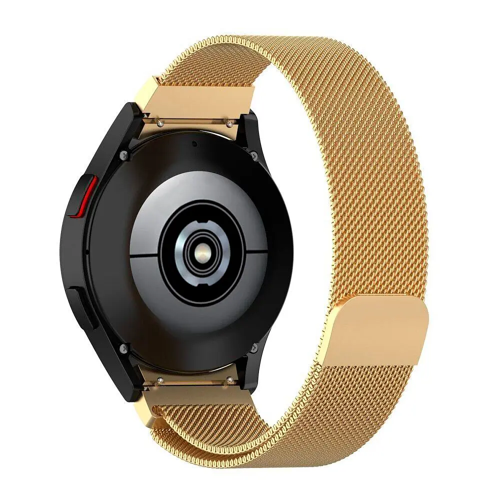 Ремінець для Samsung Galaxy Watch 5 Pro - золотистий Watchbands Milanese Loop ширина кріплення 20мм металевий (WB6987045) - фото 2