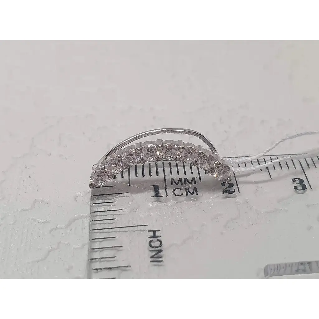 Срібні сережки-кафи Ірій з фіанітами. 40022 - фото 4