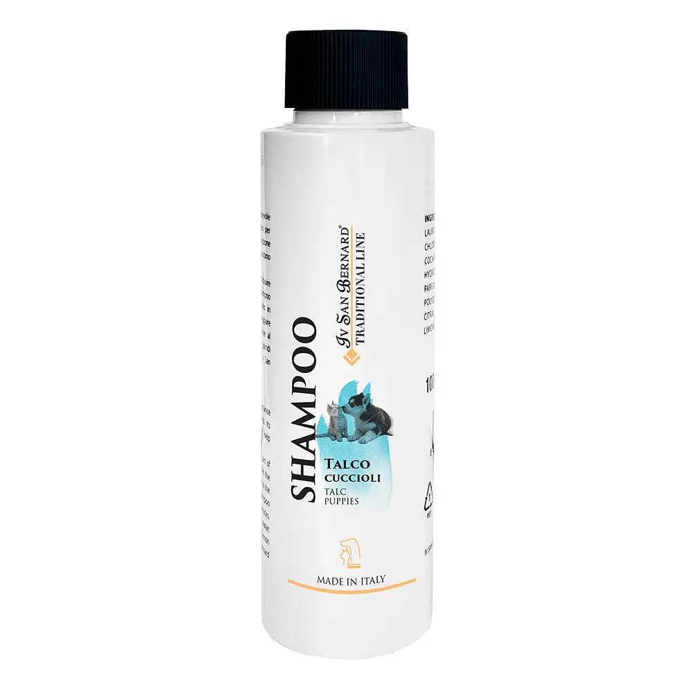 Шампунь Iv San Bernard Talc для кошенят і цуценят, з тальком, не подразнює очі, 100 мл