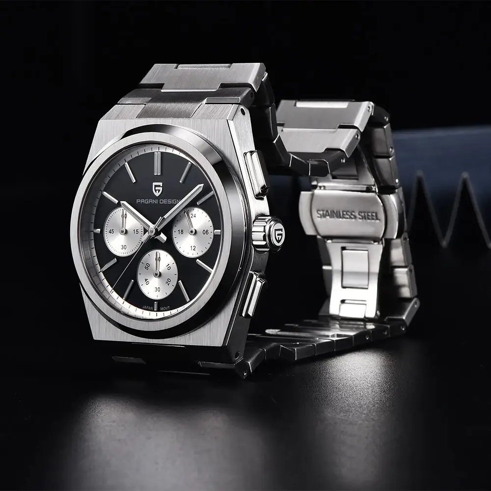 Чоловічий наручний годинник PD-1761 Silver-Black Pagani Design acs0031193 - фото 2