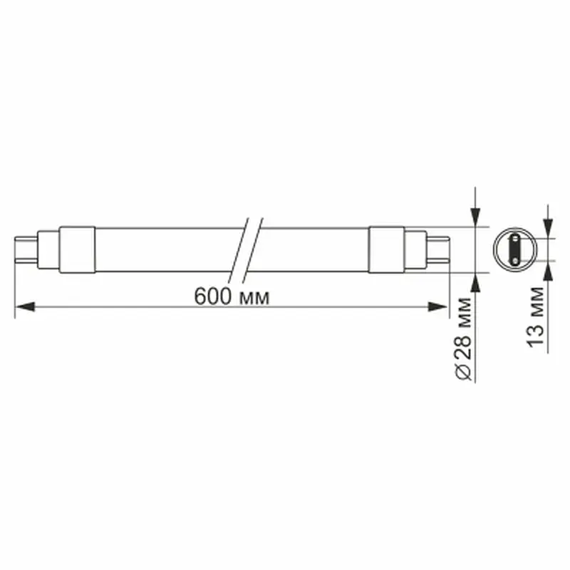 Лампочка Videx T8b 9W 0.6M 4100K 220V (VL-T8b-09064) - фото 3