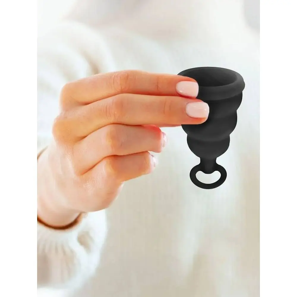 Менструальная чаша Gcup Gvibe, S, черная, 6 х 3.5 см - фото 6