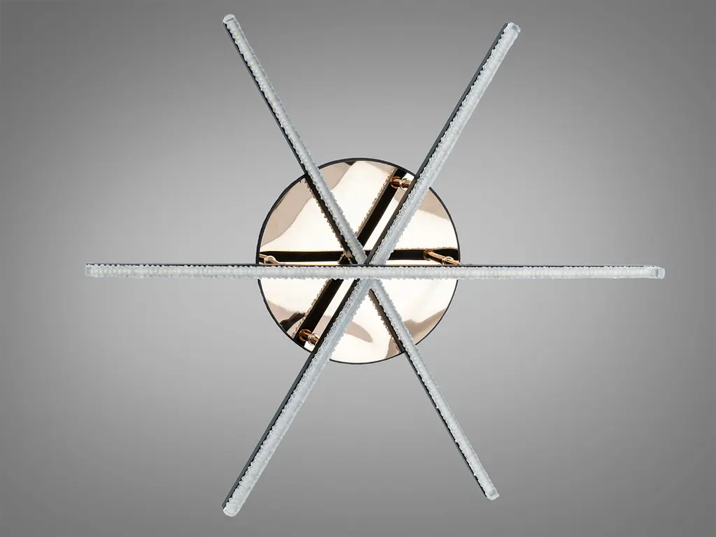 Сучасна стельова LED-люстра Diasha SX1007/3BK, чорна, 48W, акрилові світлові панелі - фото 5