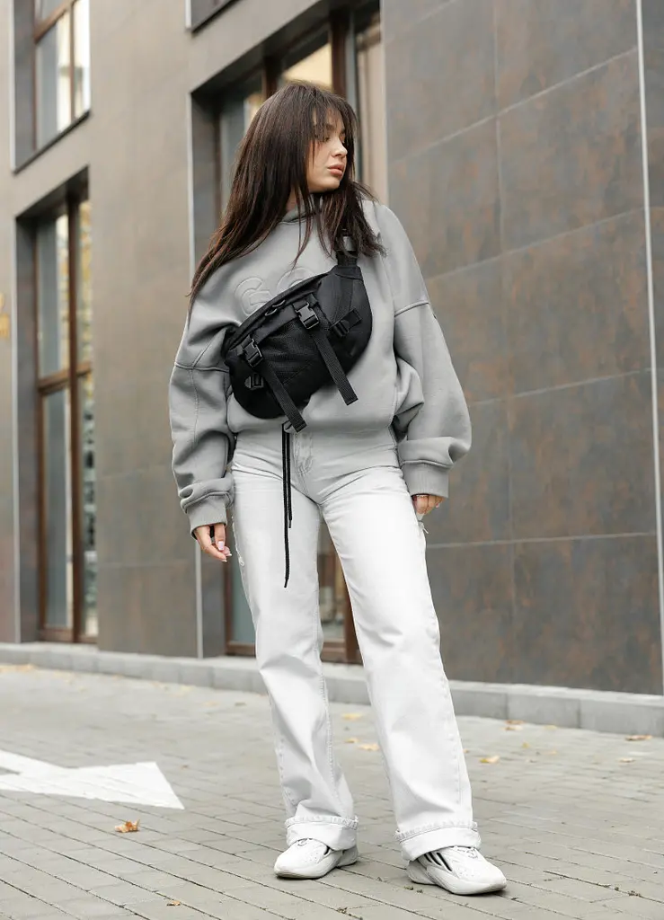 Женская сумка бананка Sambag Dynamicdart черная 38 × 21 × 7 см (80411065) - фото 3