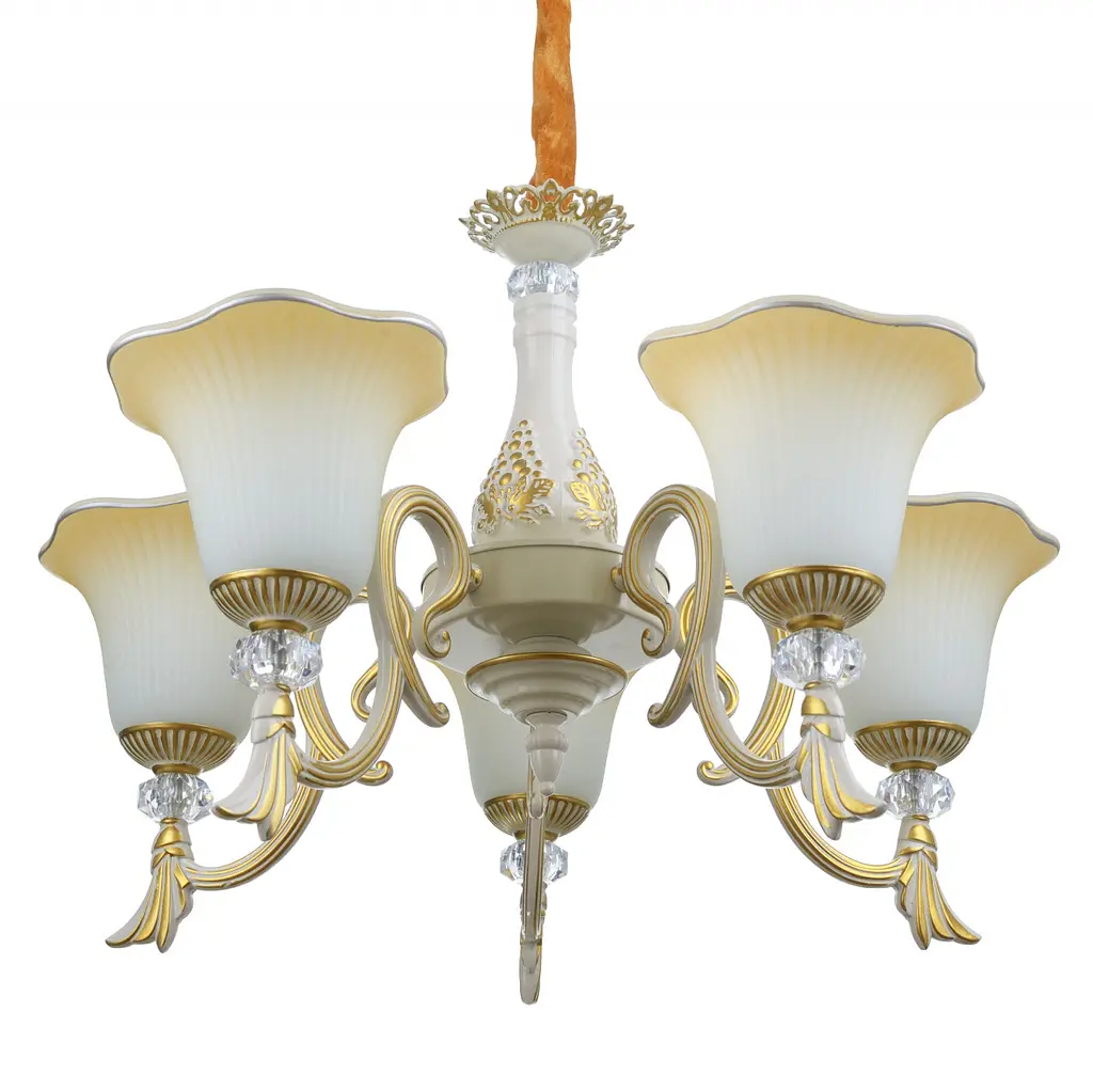 Люстра подвесная Brille прованс E27 60W WH (BKL-685S/5) - фото 6