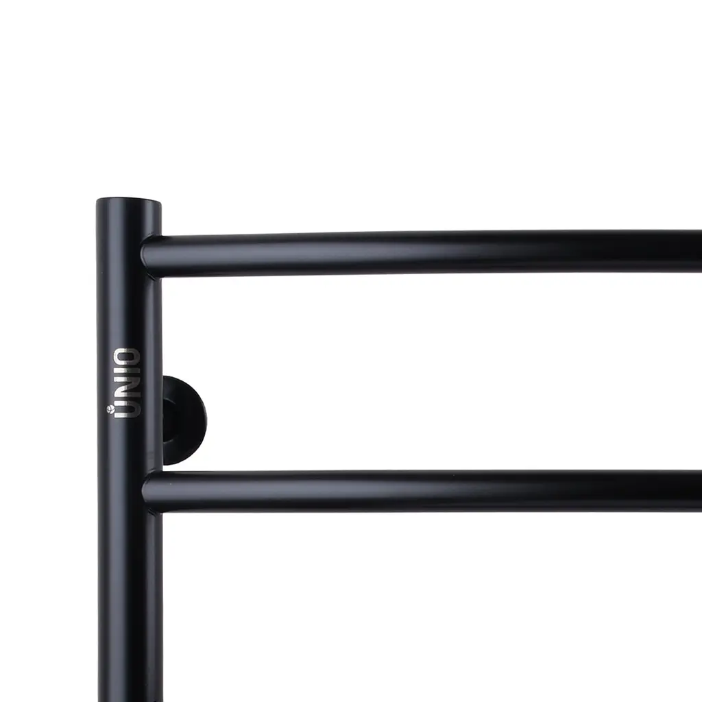 Водяна рушникосушка Unio LD W 500-500-5 BLK Драбинка Дуга чорна, Чорний матовий - фото 4
