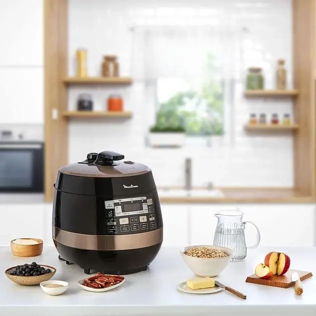 Мультиварка-скороварка Quickchef, 1000Вт, чаша-5л, сенсорне керув., пластик, чорний Moulinex kuh0014986 - фото 2