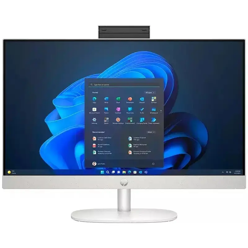 Комп'ютер персональний HP моноблок 245-G10 23.8' FHD IPS AG AMD R5-7520U 16GB F512GB UMA WiFi кл+м 3р Win11P білий (936K4EA) - фото 4
