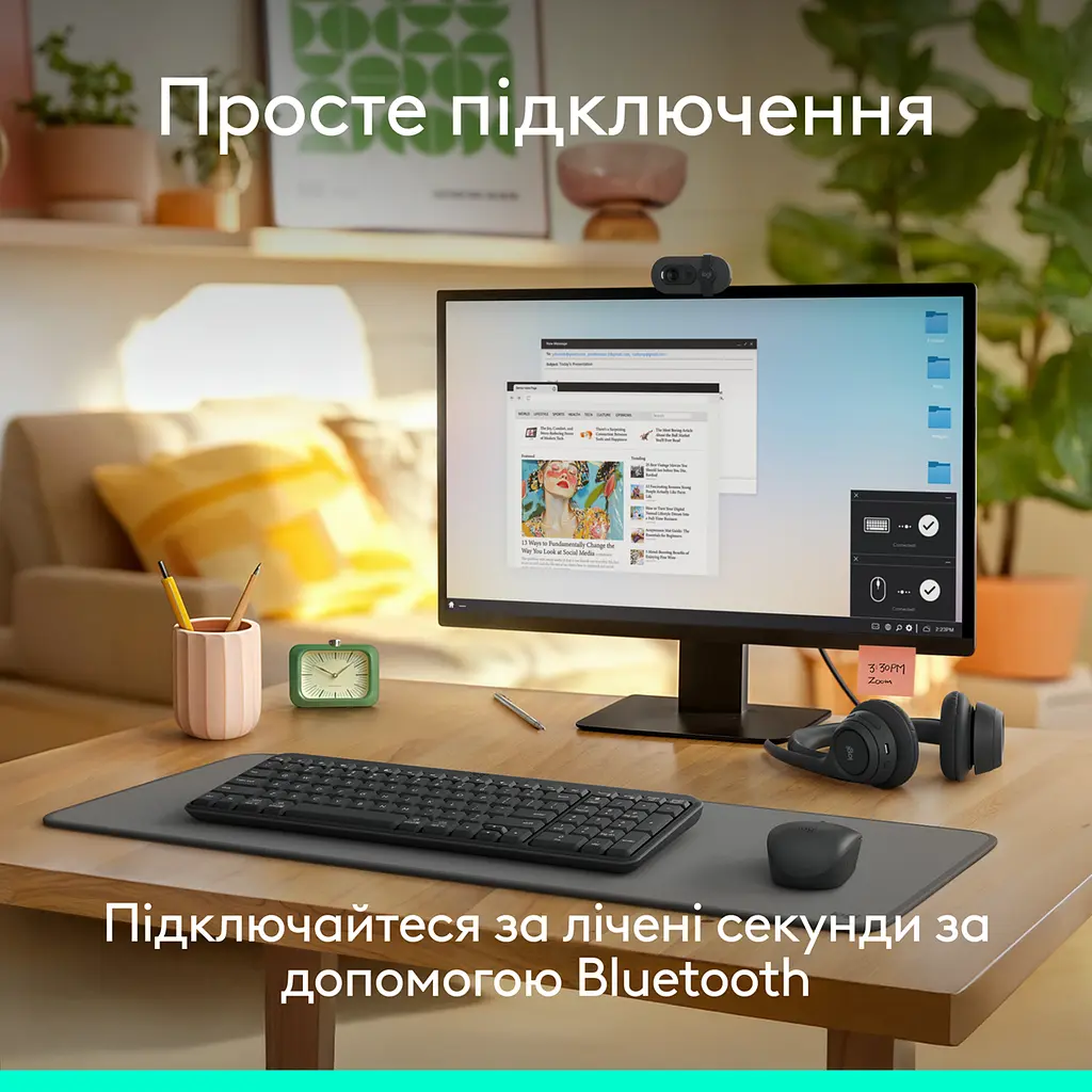 IT набір MK250 Wireless Combo Graphite UKR Logitech teh0027091 - фото 2