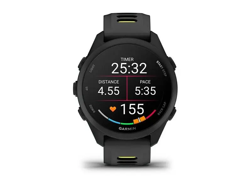 Смарт-годинник Garmin Forerunner 170 Black with Black/Amp Yellow Band (010-03920-00) - фото 5