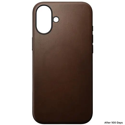 Шкіряний чохол Nomad Modern Leather Case Brown для iPhone 16 (NM01850885) - фото 3