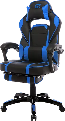 Геймерское кресло GT Racer черное с синим (X-2749-1 Black/Blue) - фото 3