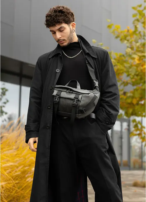 Велика чоловіча поясна сумка бананка Sambag 38х21 см sum0027307 - фото 11