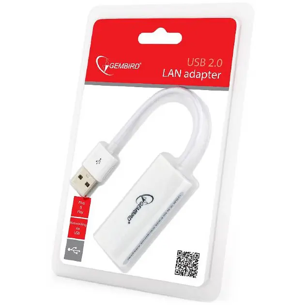 Адаптер Gembird USB - RJ-45 White (NIC-U2-02) - фото 3