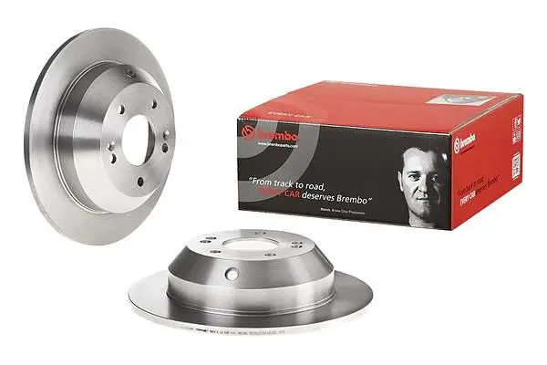 Диск гальмівний невентильований Kia Sorento II, Hyundai Santa Fe II-IV 05-25р Brembo (08.B605.10) - фото 2