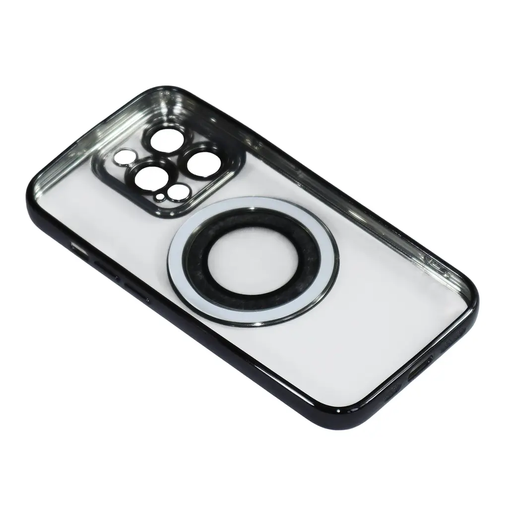 Магнітний чохол XON PhoneCase Magnetic для iPhone 13 Pro (PCMC1113300B 7935) Чорний/Прозорий - фото 2