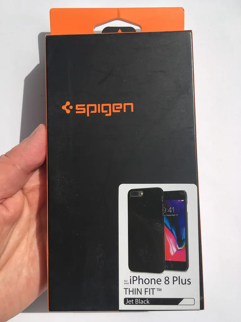 Оригінальний чохол для iPhone 8 Plus/7 Plus Spigen Thin Fit Jet Black 055CS22240 - фото 7