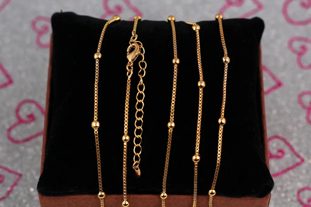 Ланцюг Xuping Jewelry венеціанка з кульками 50 см 3 мм золотистий