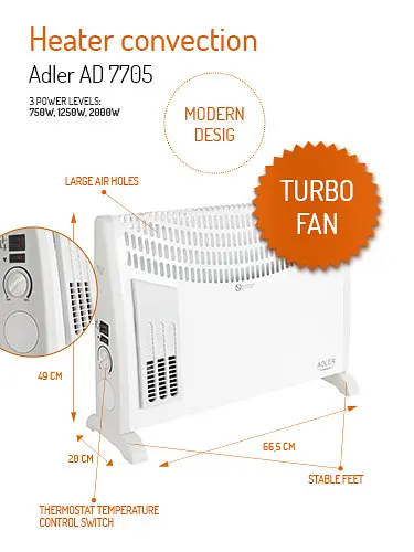 Конвектор Adler AD 7705 - фото 7