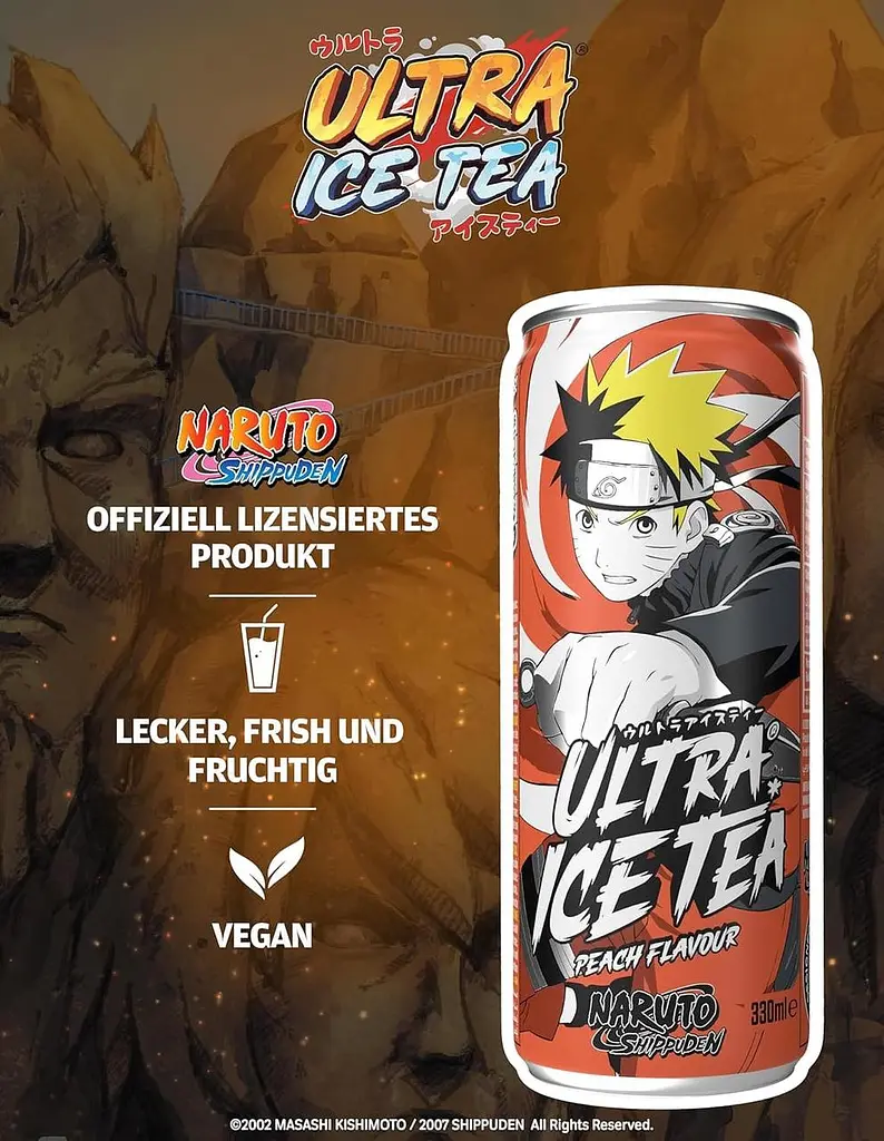 Холодний чай Ultra Ice Tea Naruto Peach 330 мл - фото 6