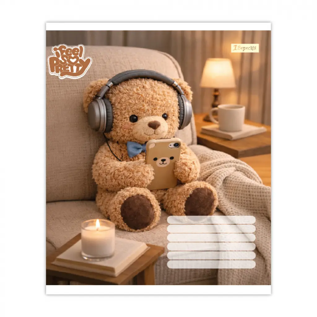 Зошит 1 вересня Bear stories А5 18 аркушів лінія (768973), в асортименті - фото 2
