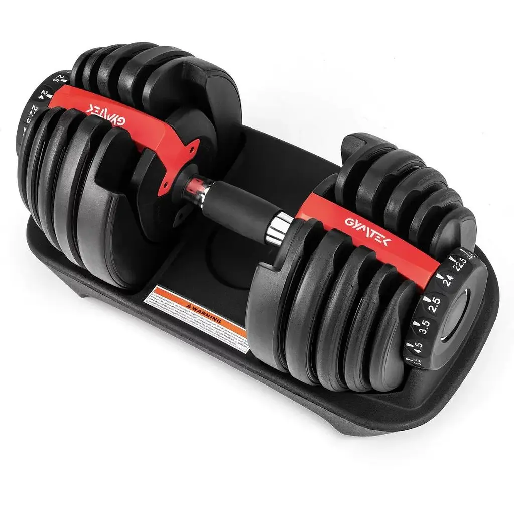 Гантель разборная регулируемая Gymtek 2.5-24 кг красная - фото 2