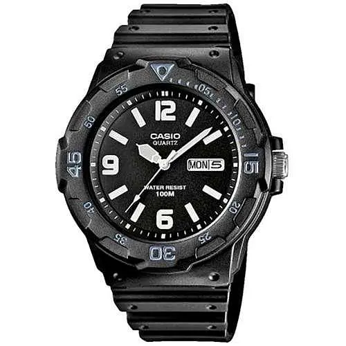 Стильные мужские полимерные наручные часы Оригинал Casio Collection MRW-200H-1B2VEG с полимерным ремешком - фото 1