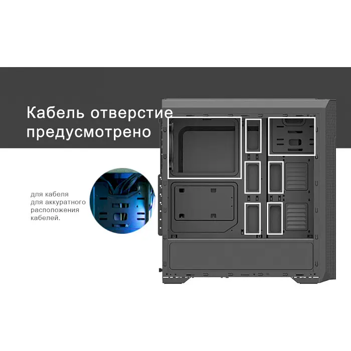 Корпус Zalman N5 TF Black Mid Tower sRGB acrylic side panel (N5TF) Без БП - фото 4