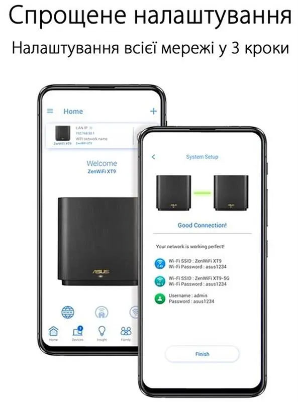 Wi-Fi Mesh система Asus ZenWiFi XT9 2pk White (90IG0740-MO3B40) - фото 6