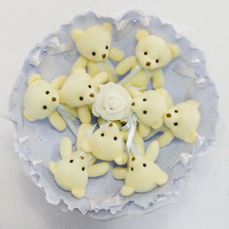 Букет из игрушек Мишки голубой 5350IT с 9ю игрушками - фото 3