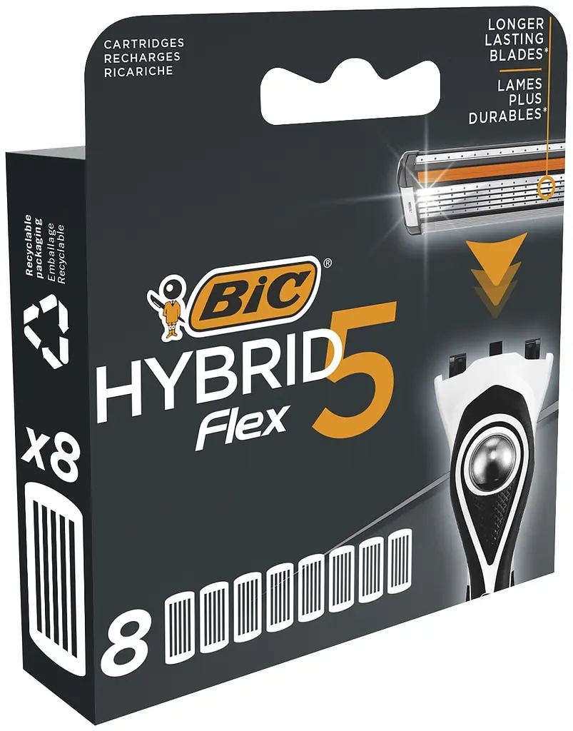 Змінні картриджі для гоління BIC Hybrid 5 Flex 8 шт. - фото 2