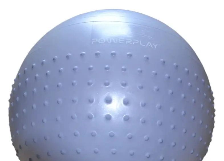 М'яч для фітнесу (фітбол) напівмасажний PowerPlay 4003 Ø75 cm Gymball Sky Blue + помпа (PP_4003_75_Sky_Blue) - фото 6
