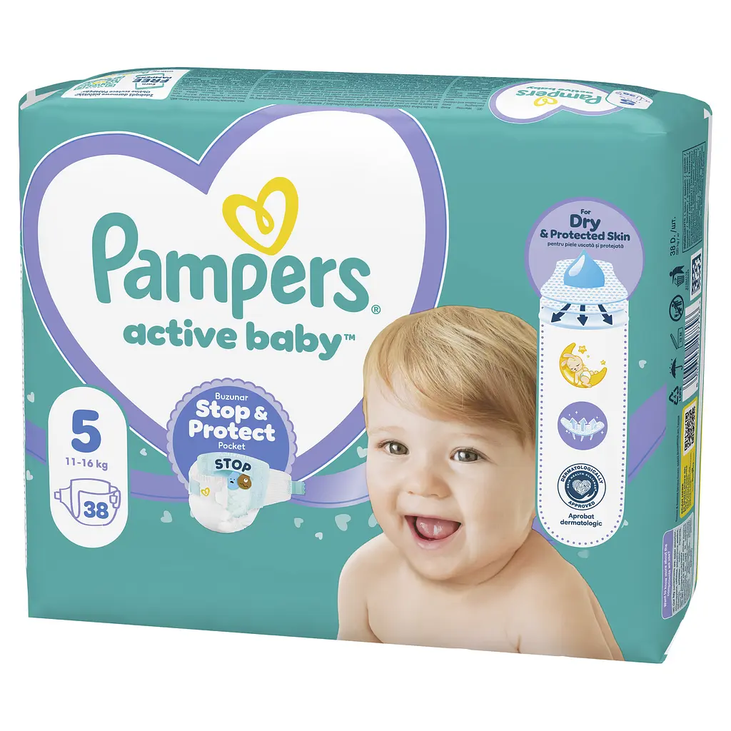 Підгузки Pampers Active Baby Розмір 5 (11-16 кг) 38 шт. - фото 2