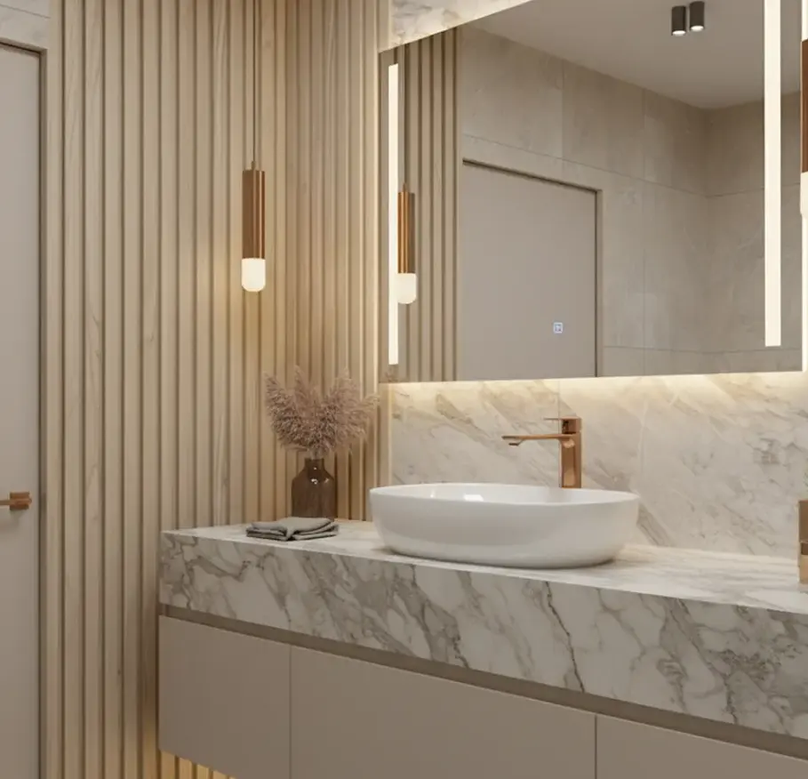 Змішувач для умивальника Rea Drop високий brushed copper REA-B8972 - фото 2