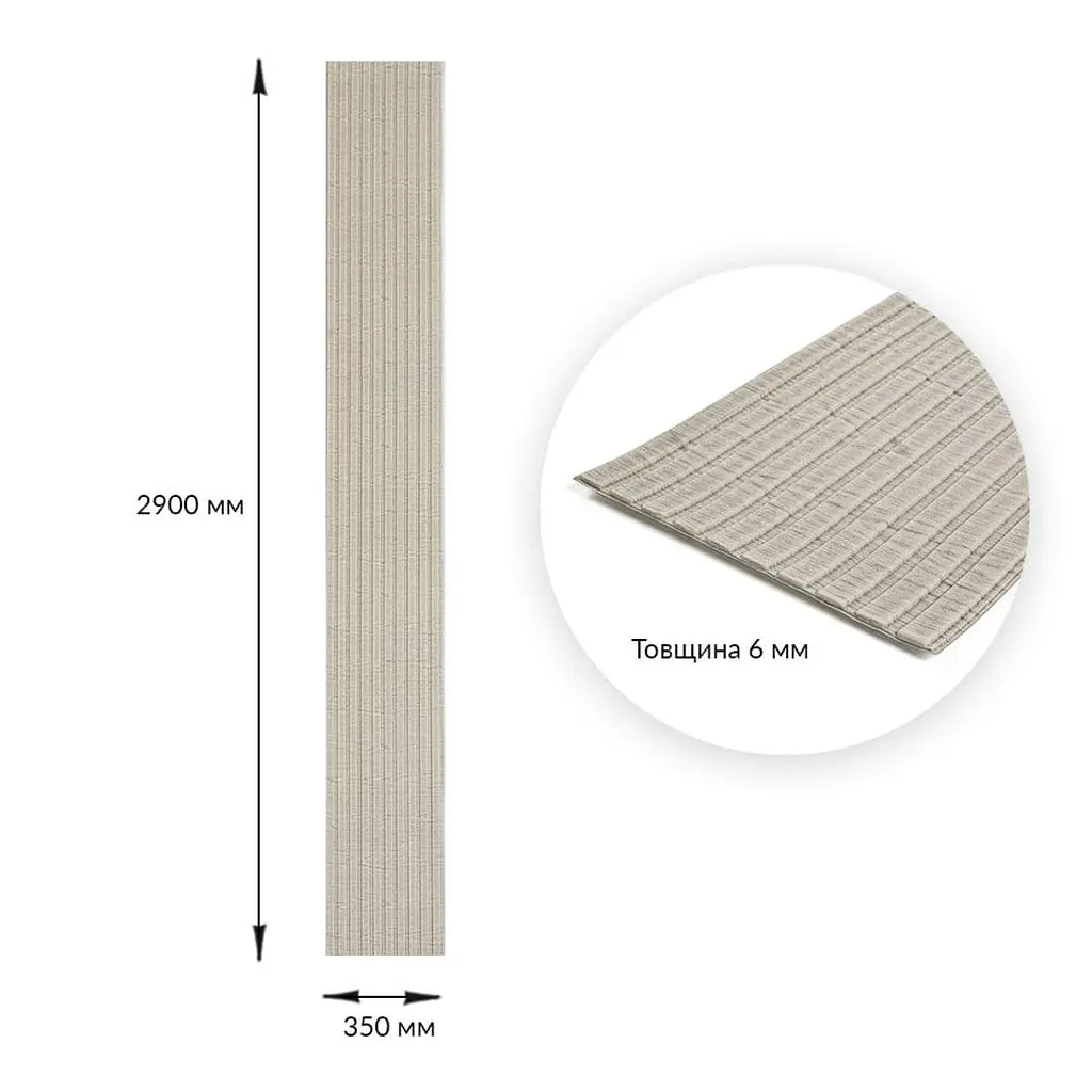 Панель-рейка Sticker Wall в рулоне 2900х350х6мм Светлое дерево SW-00002066 - фото 3
