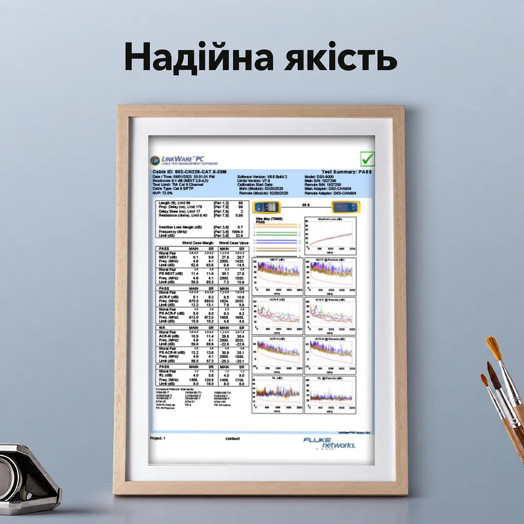 Кабель Ethernet Cat8 Vention 1 м патч-корд зі штекерами RJ45 на обох кінцях смуга пропускання 2000 МГц і швидкість передавання до 40 Гбіт/с фактична швидкість з’єднання залежить від можливостей портів обох пристроїв у комплекті 2 прозорі пилозахисні ковпачки RJ45 екранування фольгою та металевим обплетенням чорний (IKKBF) - фото 14
