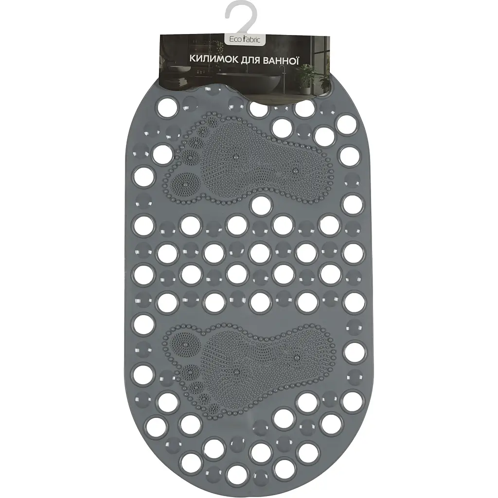 Килимок для ванної масажний Eco Fabric Ніжки 68х37 см сірий (6837-009) - фото 3