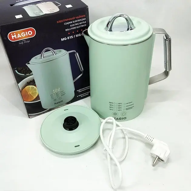 Електрочайник Magio МG-515 1500W 1.5 л дисковий подвійні стінки - фото 2