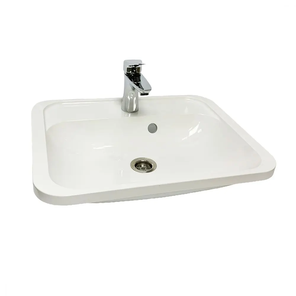 Умивальник врізний Adamant OPTION 550х430 Classic white-01 - фото 7