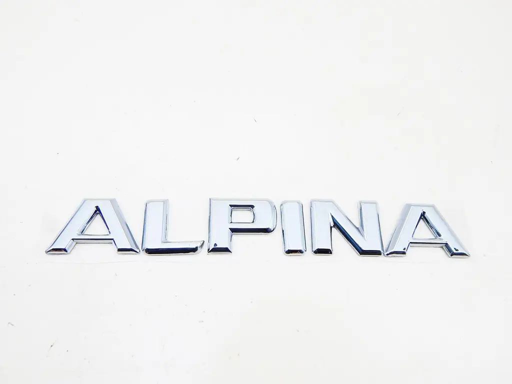 Емблема напис Alpina для Bmw (Хром) 200х28 мм (на скотчі) - фото 2