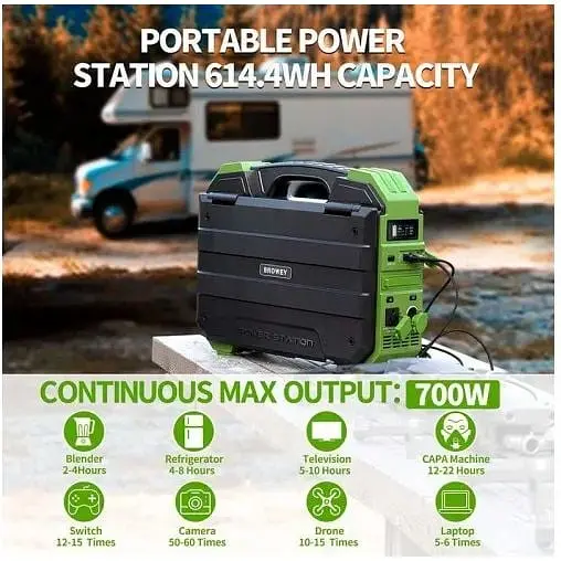 Портативная солнечная электростанция PD PN-600 600w с панелью Browey Solar Panel 22W PN-600 - фото 5