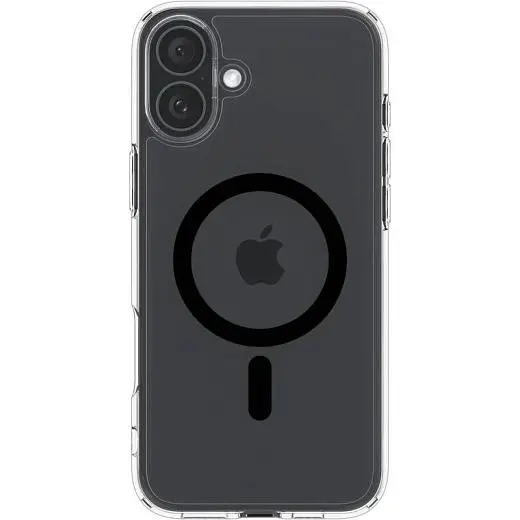 Прозрачный чехол Spigen Ultra Hybrid MagSafe Black для iPhone 16 (ACS08206) - фото 4