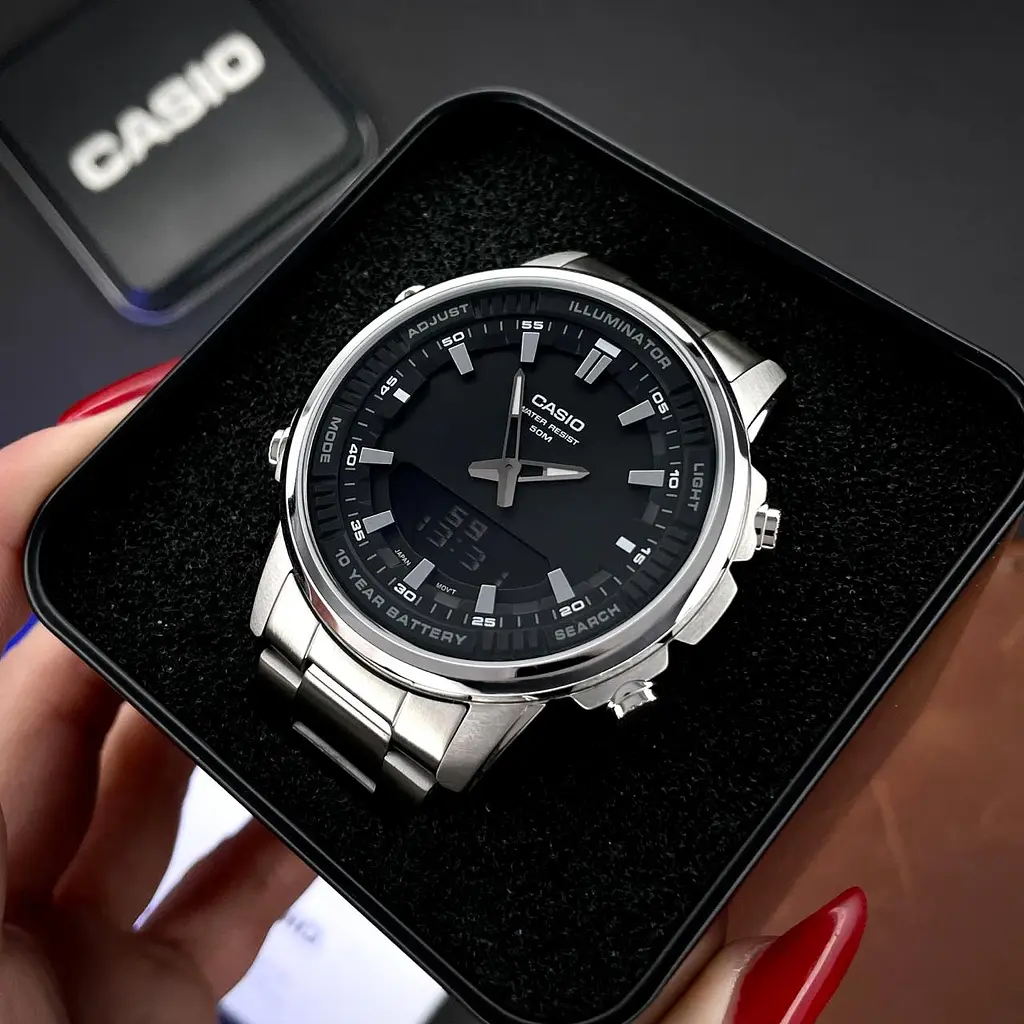 Чоловічий годинник Casio AMW-880D-1A Сріблястий ( AT1141-0221 ) - фото 3