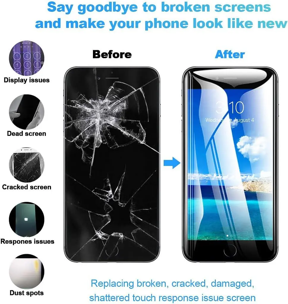 EFAITHFIX Дисплей для iPhone 6S Замена ЖК-экрана Черный 4,7-дюймовый дисплей в сборе Рамки 3D Сенсорный экран Дигитайзер - фото 3