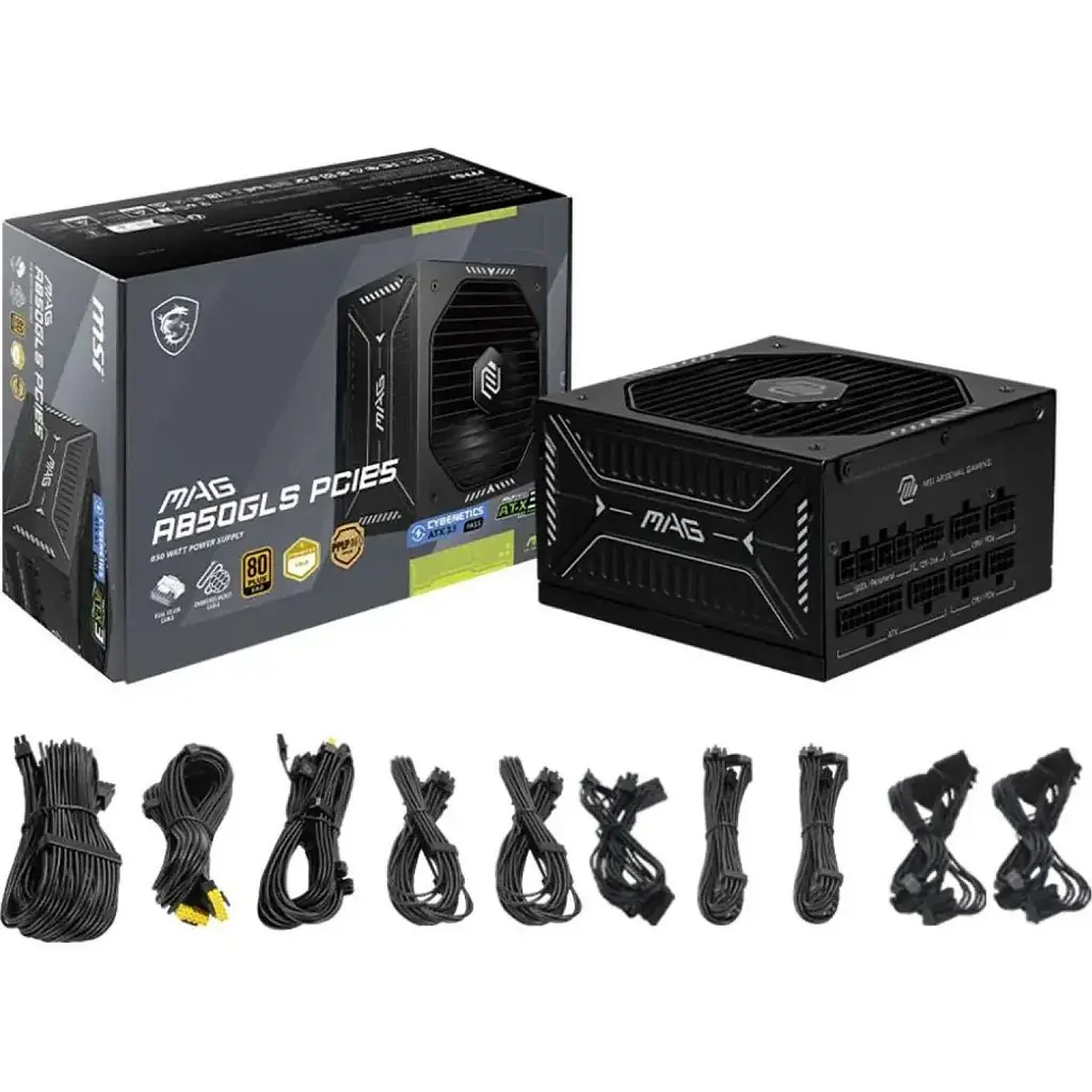 Блок живлення MSI MAG A850GLS PCIE5 850W Black [149307] - фото 7