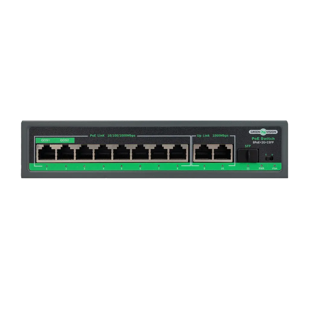 Комутатор мережевий POE GV-018-D-08G+2PG+1SFP - фото 2