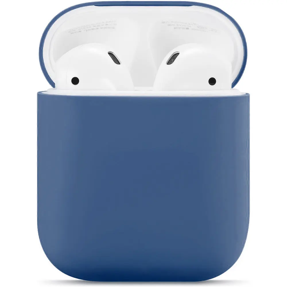 Чехол для наушников New Silicone Case для AirPods 2 Blue Gray [44397] - фото 2