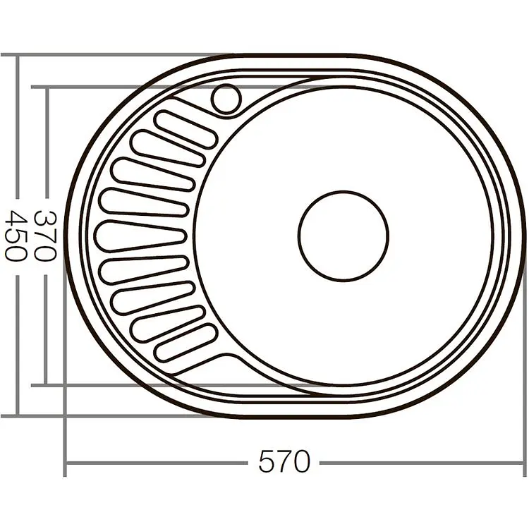 Мойка для кухни Zerix Z5745-06-160D decor (ZX1589) - фото 2