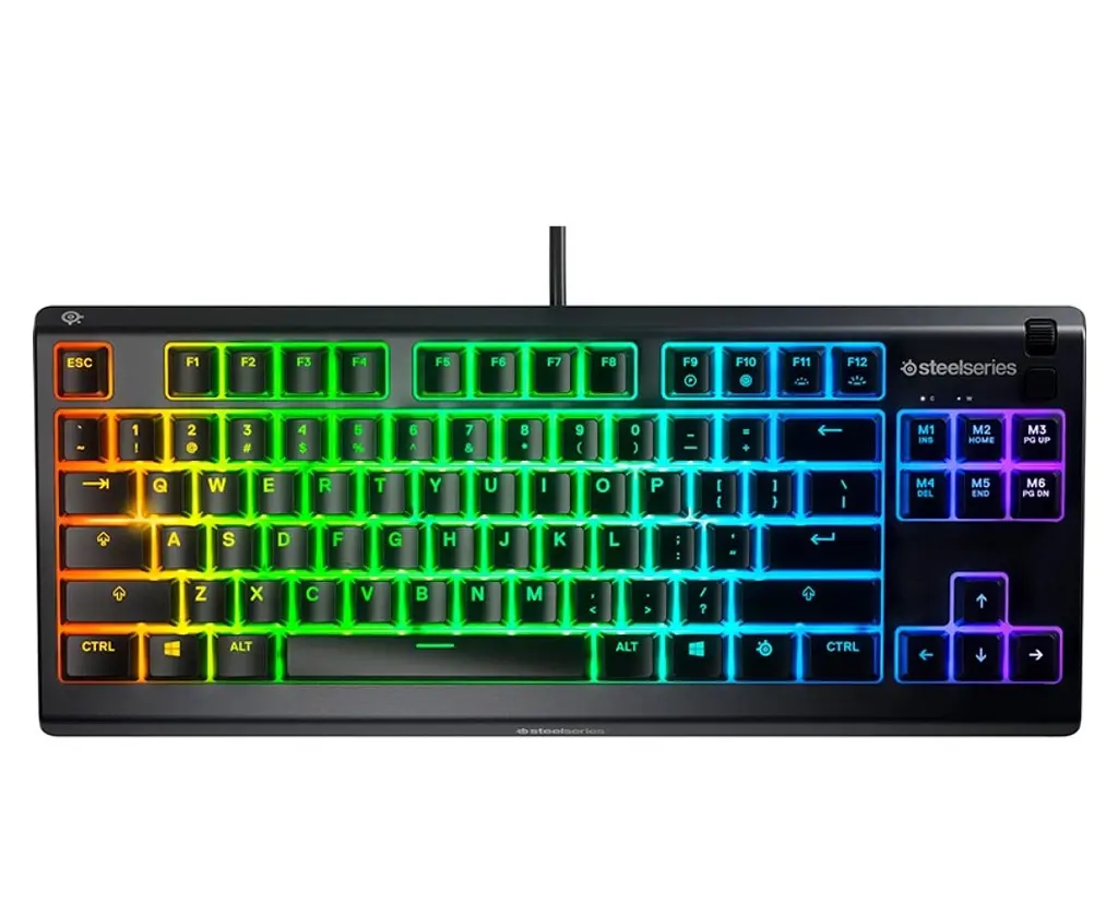 Клавиатура игровая мембранная бесшумная STEELSERIES APEX3 UA TKL RGB Whisper Quiet gaming switches - фото 2